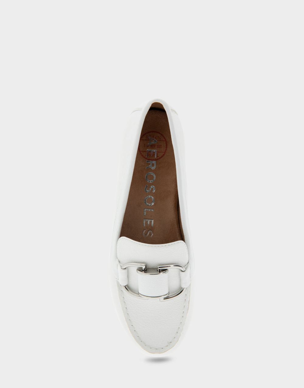 Women's | Denver White Faux Leather Ornamented Loafer