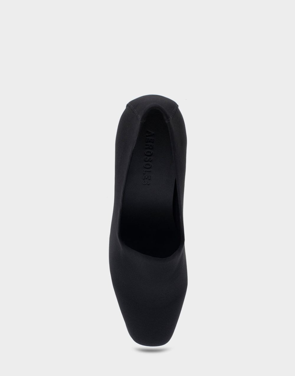 Women's | Midnight Black Stretch Mid Heel Pump