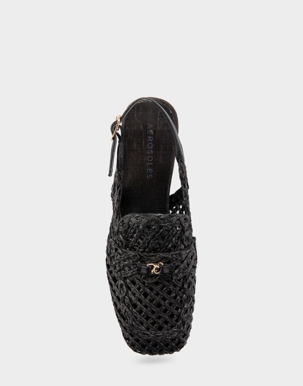 Women's | Santiago Raffia Platform Slingback Loafer Black