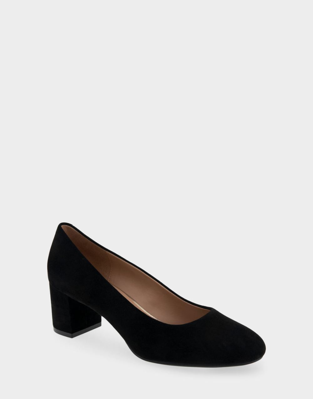 Women's | Ebel Black Genuine Suede Mid Heel Pump