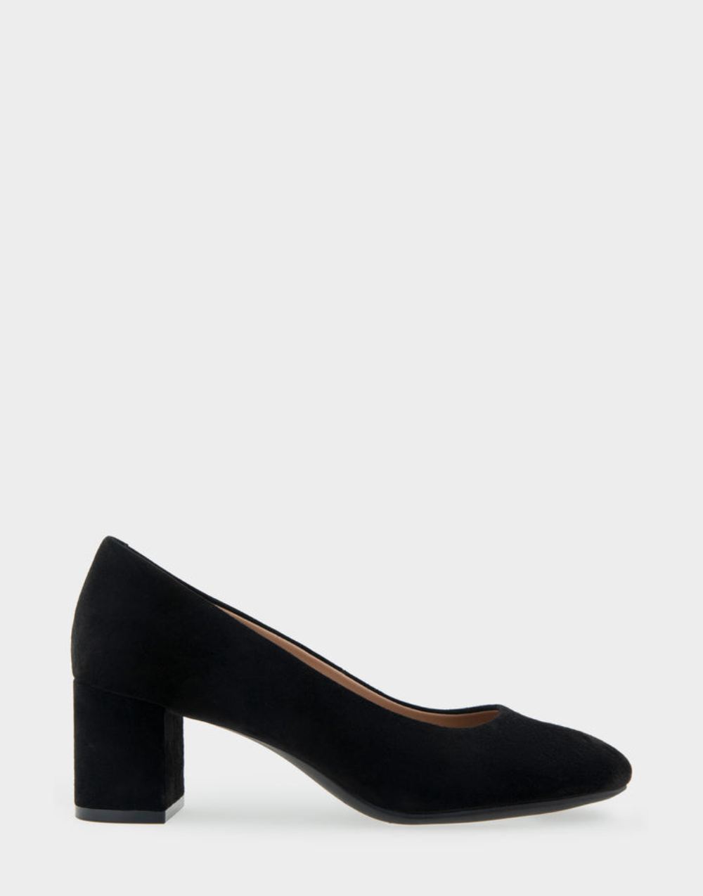 Women's | Ebel Black Genuine Suede Mid Heel Pump