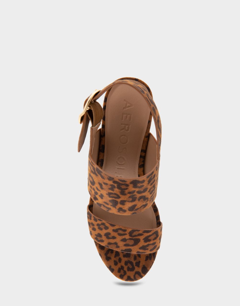 Women's | Camera Leopard Print Faux Suede Platform Sandal