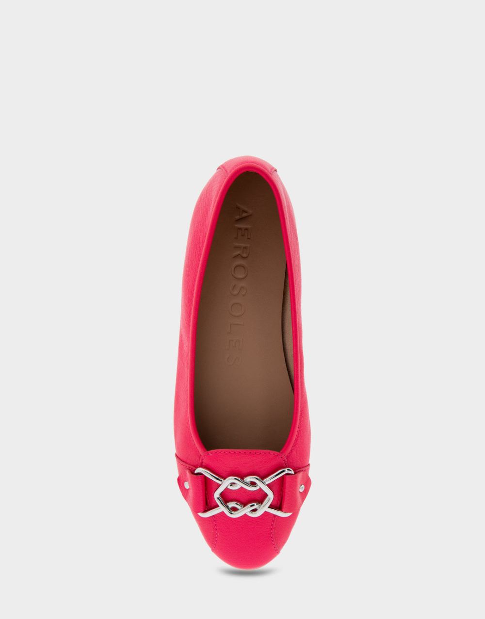 Women's | Bia Virtual Pink Leather Ornamented Flat