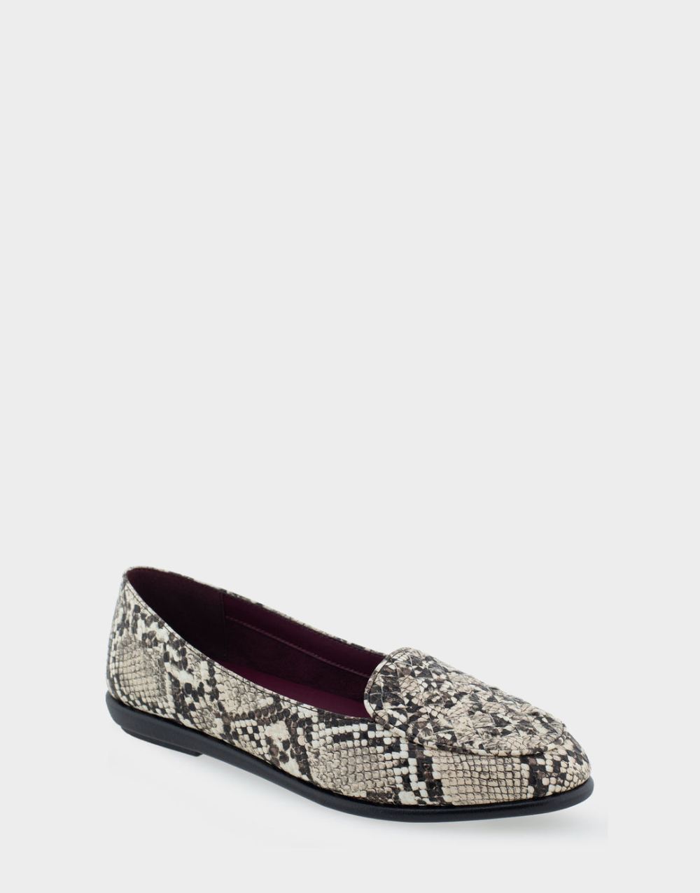 Women's | Brielle Natural Printed Snake Faux Leather Loafer