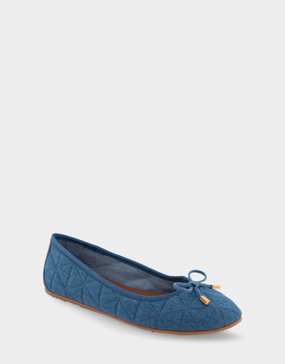 Women's | Pia Denim Quilted Fabric Ballet Flat