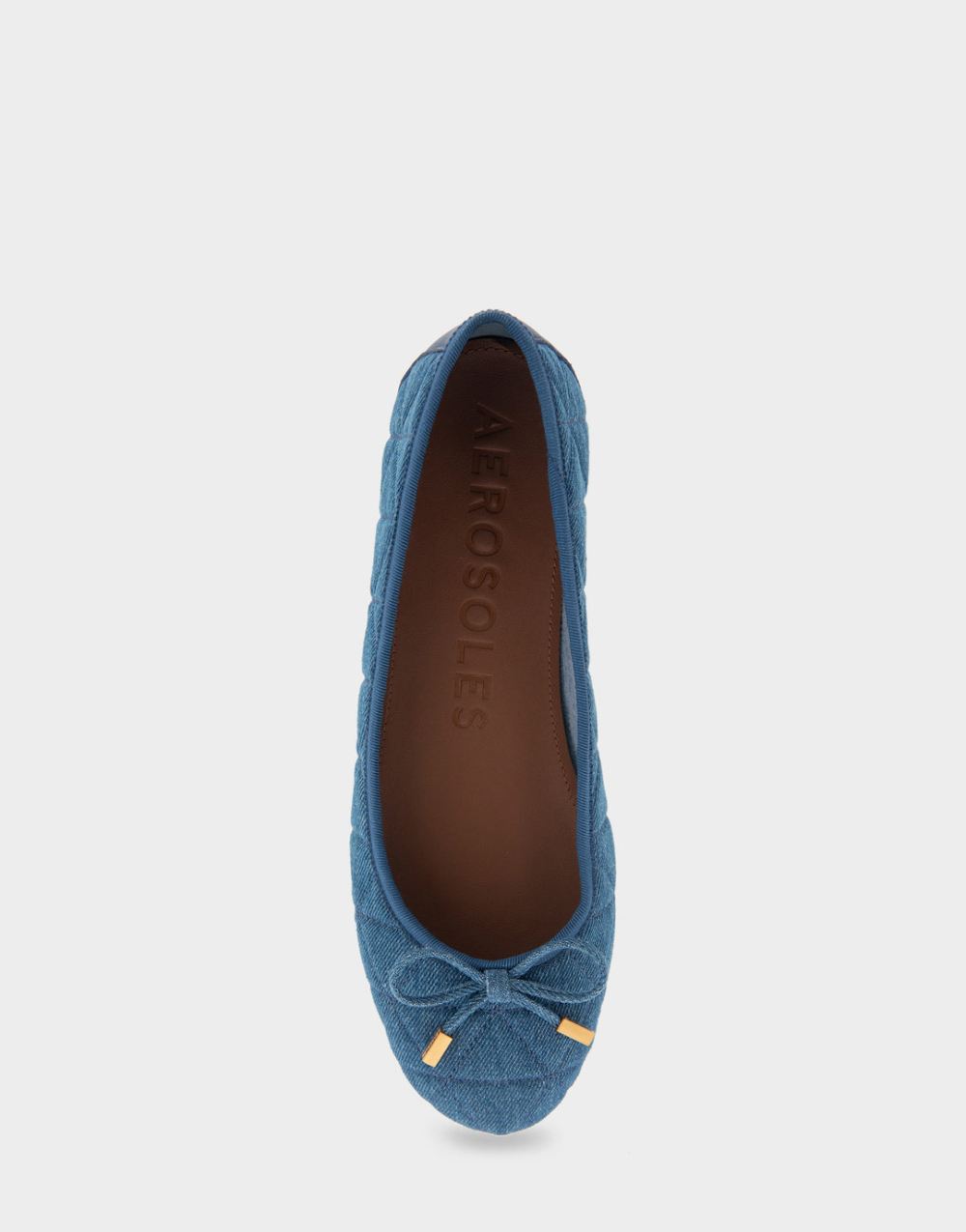 Women's | Pia Denim Quilted Fabric Ballet Flat