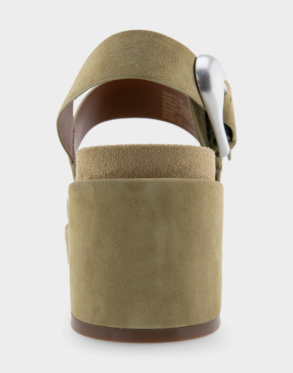 Women's | Clarkson Olive Branch Suede Asymmetrical Molded Footbed Platform Sandal