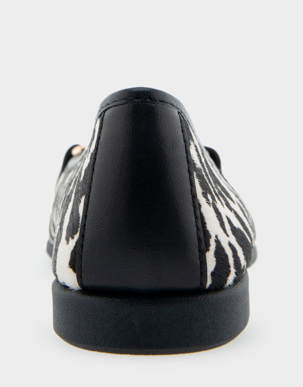 Women's | Bia Zebra Print Calf Hair Ornamented Flat