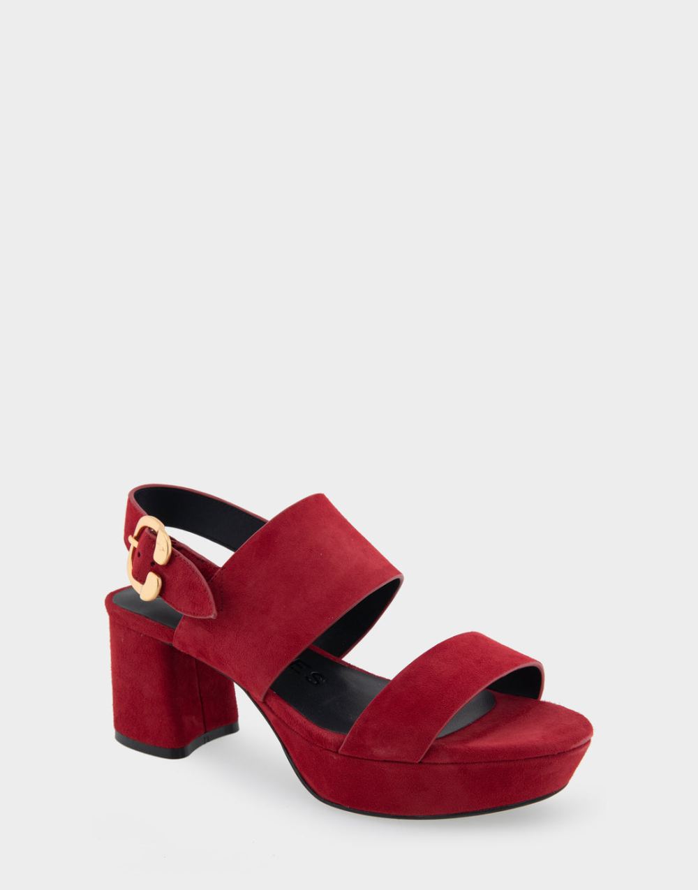 Women's | Camera Pomegranate Genuine Suede Platform Sandal