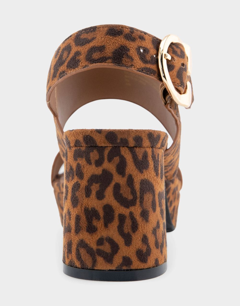 Women's | Camera Leopard Print Faux Suede Platform Sandal