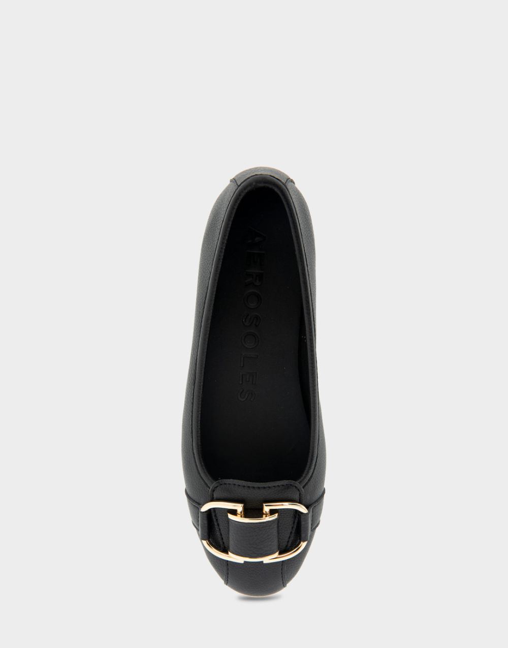 Women's | Bentley Black Faux Leather Ornamented Flat