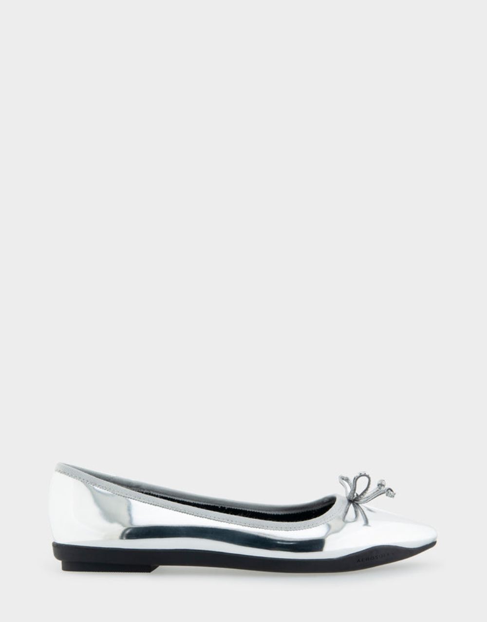 Women's | Dumas Silver Mirror Metallic Faux Leather Point Toe Flat